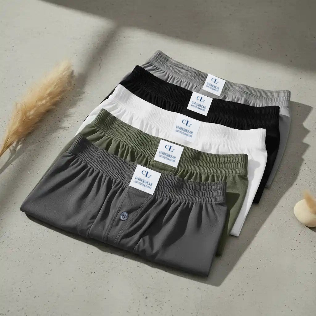 Lot de 4 Boxers Pour Homme De La Marque - CL- 100 % coton  ---3 Chaussettes Gratuit---