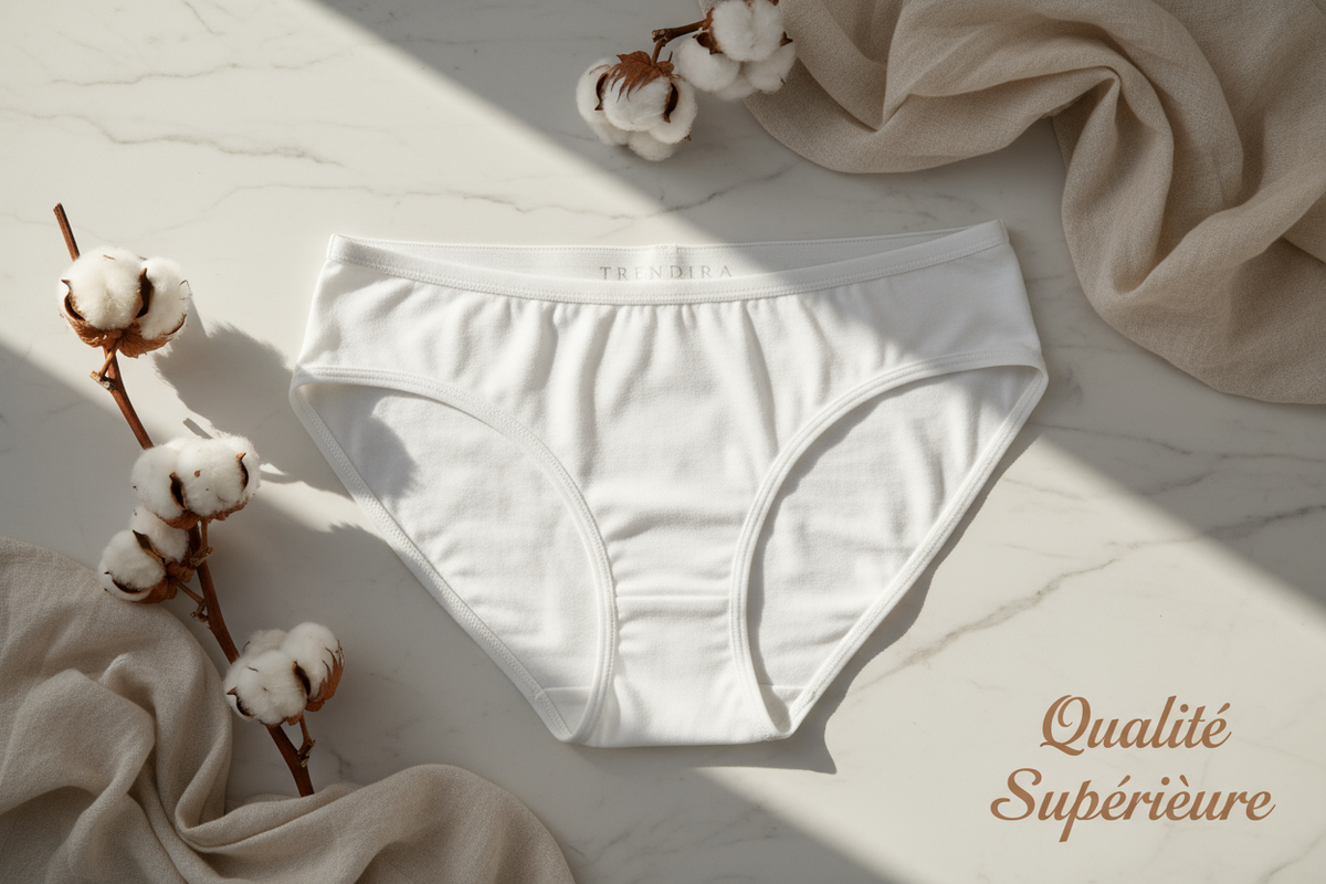 Lot de 6 Slips en Coton pour Femmes - Fabrication Espagnole - Couleurs Variées