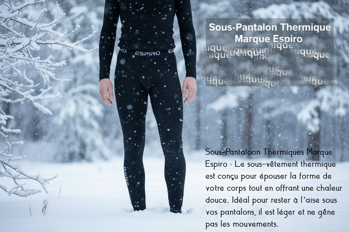 Pack de 4 Sous Pontalon Thermiques Hommes Sous Vetements Hommes Marque Espiro