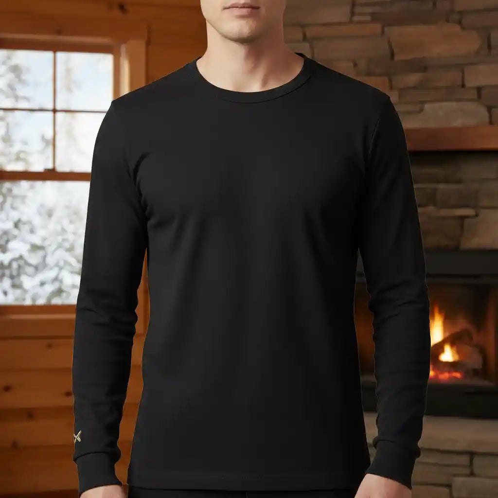 Pack de Sous Vêtements Hommes Thermiques Tshirt A Manches Longues Et Sous Pontalon Et Chaussettes