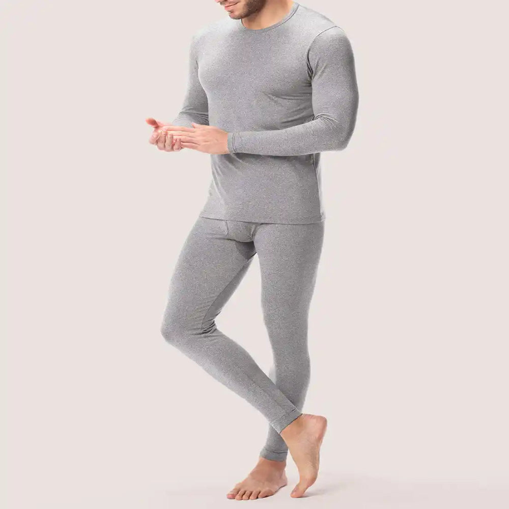 Lot de 6 Piéces Sous Vêtements Thermiques Hommes 3 T-shirts A Manche Longues & 3 Sous Pontalons