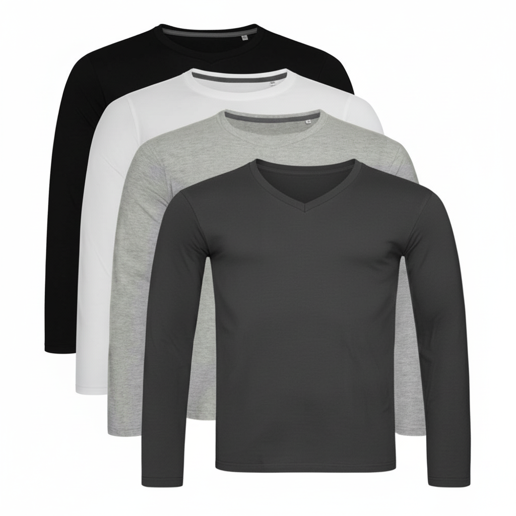 Lot de 4 T-shirts Thermiques Manches Longues pour Homme