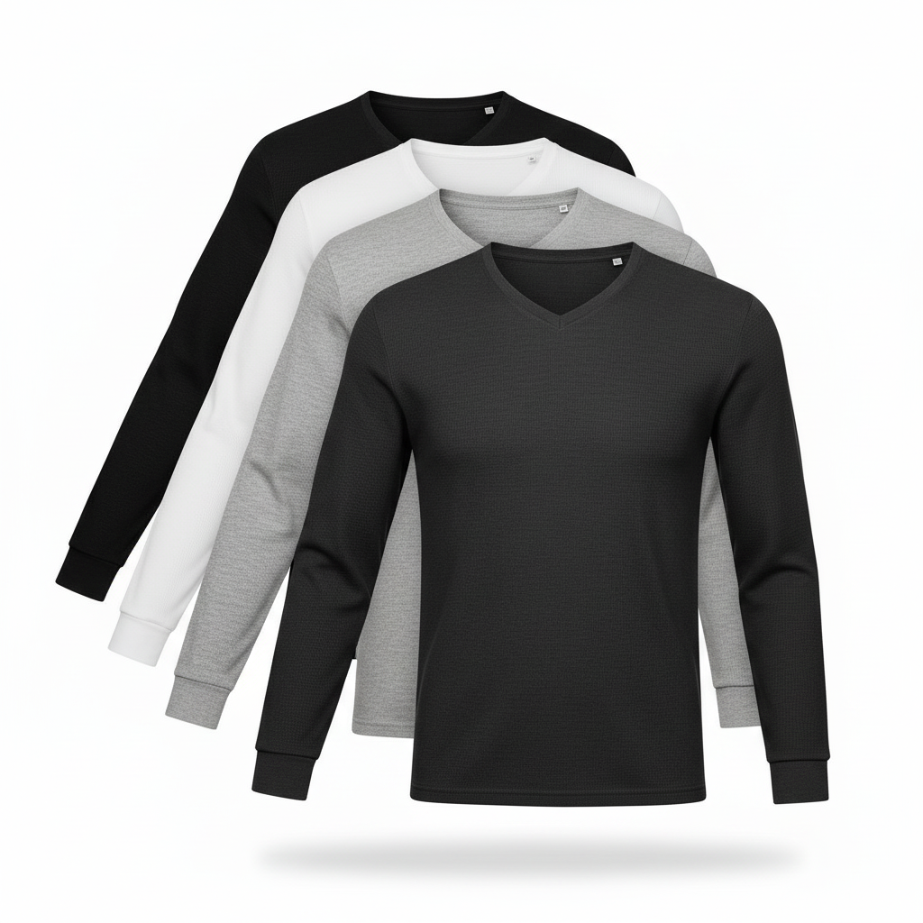 Lot de 4 T-shirts Thermiques Manches Longues pour Homme